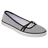 Merona® Emmy Stripe Mary Jane Skimmers - Black/ White