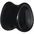 00 Gauge Concave Pear Obsidian Stone Plug