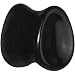 00 Gauge Concave Pear Obsidian Stone Plug