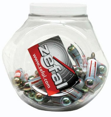 Zefal Bicycle Co2 Refill Cartridges, Threadless, 16G, Jar of 20