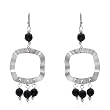 Made in Italy Nice Earrings With Genuine Onyxes Crafted in 925 Sterling silver. Total item weight 13.5g Length 82mm