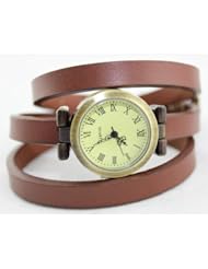 R.M. Fashion Lady Weave Leather wrap around Bracelet Watch,A29