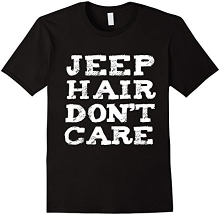 Men's Funny Jeep Hair Don't Care Tee Travel Hitting the Road Trip 2XL Black