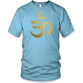 Om Symbol Fine Jersey T-Shirt, Aqua, XS