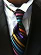 Tuxedo Windsor Band Tie - "Bling" Satin Pre-Tied