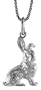 Sterling Silver 11/16 in. (18mm) Tall Chinese Zodiac Pendant for Year of the RABBIT