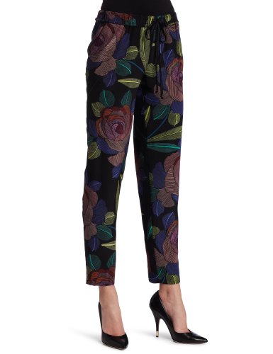 Trina Turk Women's Talia Pant, Black, Petite