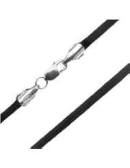 From Amazon.com. Click for details:
 Beadaholique 2mm Wide 16-Inch Black Satin Rattail Cord Sterling Silver Clasp Beadaholique 2mm Wide 16-Inch Black Satin Rattail Cord Sterling Silver Clasp
