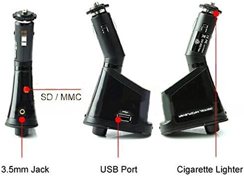 Blue Wireless FM Transmitter Modulator USB SD MMC LCD Remote Car Kit MP3 Player