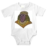 Onesie with man, jewelry, idol, bust, Egypt, sculpture, statues, model, necklace, relic, clay, artifact