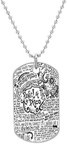 Panic at the Disco Customized Dog Tag Pet Tags Dogtag (One Side) Size:1.2X2X0.1 inches Necklace Charm Unique Gift