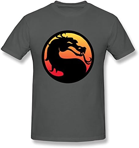 Moonist Men's Mortal Kombat Dragon Logo T-Shirt - Retro T Shirt DeepHeather US Size XL