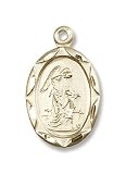 14K Gold Guardian Angel Medal