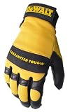 Tools : Dewalt DPG22L Premium Grain High Dexterity Deerskin Leather Work Glove with Palm Spandex Back Velcro Wrist, Large