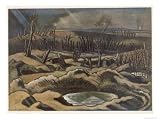 Field at Passchendaele, British Artists at the Front, Continuation of the Western Front, Nash, 1918 Art Giclee Poster Print by Paul Nash, 24x18