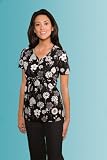 Cherokee Drawstring V-Neck Assorted Prints