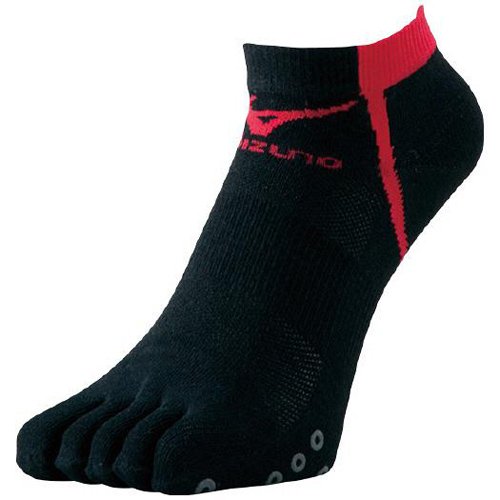 MIZUNO（ミズノ） ランニングアクセサリー レーシングソックス 5本指 25ー27 ブラック／レッド 2012春夏
