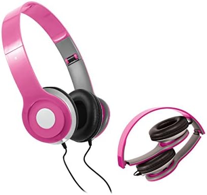 Jamsonic Pink HD Pro+ Foldable Solo DJ Style On Ear Headphone Headset Earphones For iPhone, iPod, iPad, Andoird, MP3, PC, Tablet &amp; All 3.5 mm Devices