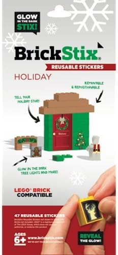 BrickStix Glow-in-the-Dark Holiday Reusable Stickers