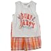 Girls 2pc Surf Party Plaid Short Set ~ Size (4-5)