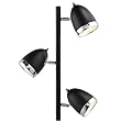 Track Tree Floor Lamp with 3 Metal Shades - Steel