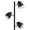 Track Tree Floor Lamp with 3 Metal Shades - Steel