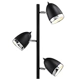 Track Tree Floor Lamp with 3 Metal Shades - Steel