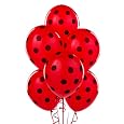 Mayflower Distributing Red With Black Polka Dots Latex Balloons