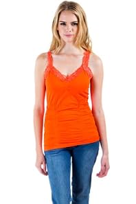 Seamless Laced Camisole in Flame