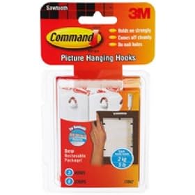 3M Command 17042 Sawtooth Picture Hanging Hooks with Adhesives Strips by 3M COMPANY