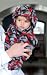 Wrapeaze Fleece Hooded Wrap 0-24 Months ~ Quick On/Off Jacket Alternative (Black & Red Camo)