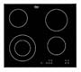 Faure FVE6004F Table Vitroc�ramique 4 Foyers Hi-Light Touches Sensitives Noir
