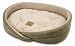 Precision Pet Small 12x16x5 inch  simply suede and terry Fashion Daydreamer Dog Bed, Green & Tan