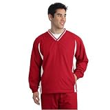 Sport-Tek Tipped V-Neck Raglan Wind Shirt
