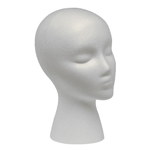 STYROFOAM HEAD WIG HEAD MANNEQUIN WIG STAND WITH FACE eBay