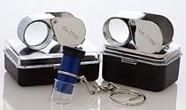 SE 10X 20X 30X 21mm Chrome Loupes Pocket Magnifier New 3Pc