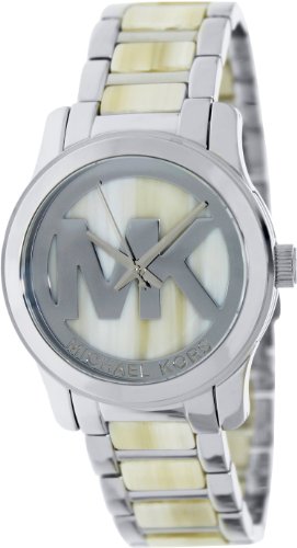 Michael Kors Mid-Size Silver Stainless Steel Logo Three-Hand Women's watch #MK5787