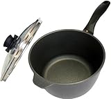 Swiss Diamond Cast-Aluminum Nonstick 1-2/5-Quart Saucepan with Lid