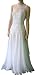Sleeveless dress-chiffon skirt, White/White, Size 10