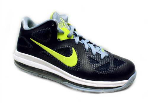Mens Nike Lebron 9 Low Basketball Shoes Obsidian Blue / White / Cyber 510811-401