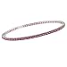 14k White Gold Pink Sapphire w/ Black Rhodium Bangle