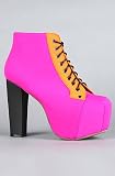 Jeffrey Campbell The Lita Colorblock Shoe in Neon Pink and Orange,Shoes for Women 41jZz3FrBzL. SL160 Jeffrey Campbell The Lita Colorblock Shoe in Neon Pink and Orange,Shoes for Women