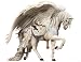 Nene Thomas Couture Carousel Horse Angel White