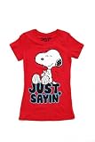 Peanuts Snoopy Just Sayin' Girls T-Shirt Plus Size