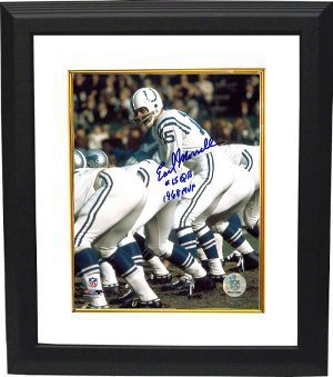 Earl Morrall signed Baltimore Colts 16x20 Photo Custom Framed #15 QB 1968 MVP