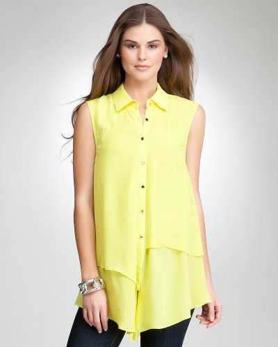 Kristina Asymmetric Silk Tunic - bebe Addiction