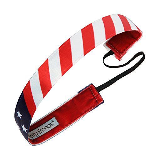 Sweaty Bands Fitness Headband - Star Spangled Flag Red, White, Blue- 1