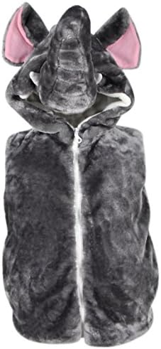 COOLYES Kids Cute Plush Animal Winter Warm Vest Hoodie Costume (Large, Elephant)