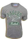Junk Food NFL Philadelphia Eagles Football Heather Steel Gray Adult T-shirt Tee