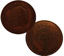 1793 Flowing Hair Chain Large Cent Brown Toned Replica Coin